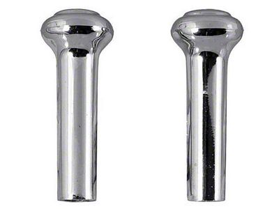 Door Lock Knob Set; Round Head; Chrome (68-77 Bronco)