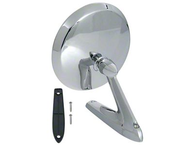 Door Mirror; Chrome; Driver or Passenger Side (66-67 Bronco)