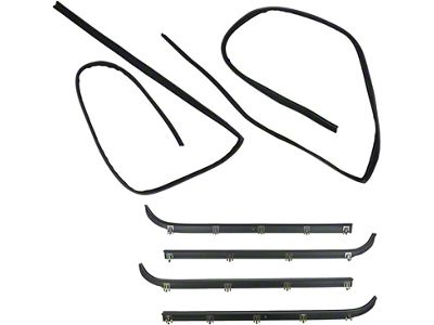 Door Window Belt Weatherstrip Kit; 6-Pieces (87-96 Bronco)