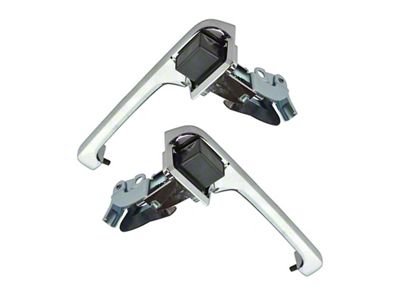 Exterior Door Handles; Chrome (80-96 Bronco)