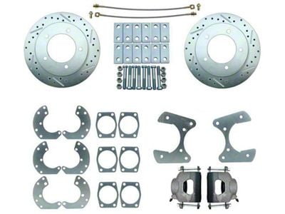 Ford 9-Inch High Performance Rear End Disc Brake Conversion Kit without E-Brake; Natural Calipers (66-78 Bronco)