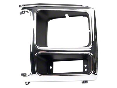 Headlight Bezel; Chrome; Driver Side (80-86 Bronco)