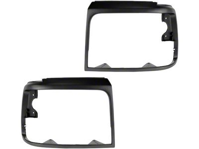 Headlight Bezels; Argent (92-96 Bronco)