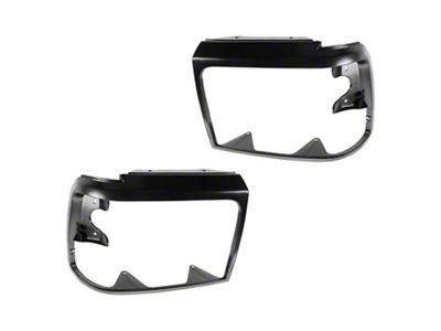 Headlight Bezels; Black (92-96 Bronco)