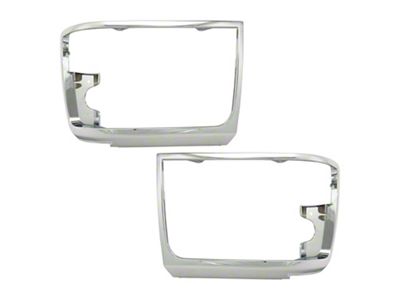 Headlight Bezels; Chrome (92-96 Bronco)