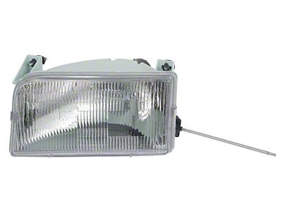 Headlight; Chrome Housing; Clear Lens; Drivder Side (92-96 Bronco)