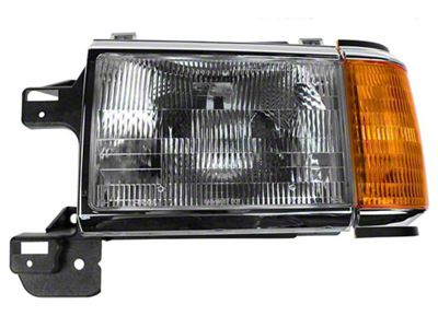 Headlight; Chrome Housing; Clear Lens; Driver Side (87-91 Bronco)