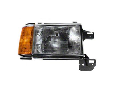 Headlight; Chrome Housing; Clear Lens; Passenger Side (87-91 Bronco)