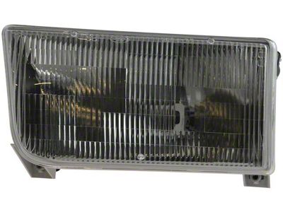 Headlight; Chrome Housing; Clear Lens; Passenger Side (92-96 Bronco)