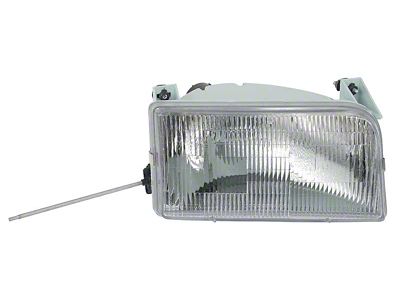 Headlight; Chrome Housing; Clear Lens; Passenger Side (92-96 Bronco)