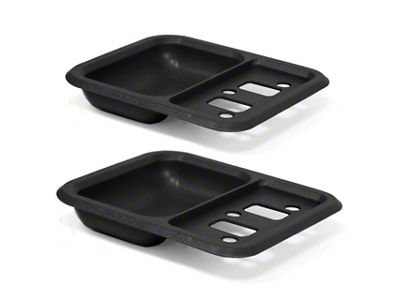 Inside Door Handle Cups; Black (68-77 Bronco)