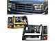 LED Switchback Headlights with Amber Corners; Black Housing; Clear Lens (92-96 Bronco)