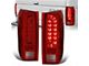 LED Tail Lights; Chrome Housing; Red Lens (90-96 Bronco)