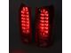 LED Tail Lights; Chrome Housing; Red Lens (90-96 Bronco)