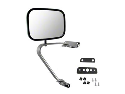 Manual Mirror; Stainless Steel (80-96 Bronco)