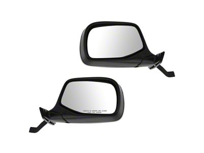 Manual Mirrors; Black (92-96 Bronco)