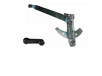 Manual Window Regulator with Crank Handle; Front Passenger Side (87-91 Bronco)