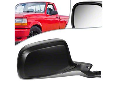 OE Style Manual Mirror; Black; Passenger Side (92-96 Bronco)