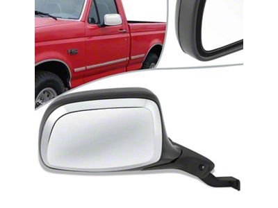 OE Style Powered Mirror; Chrome; Passenger Side (92-96 Bronco)