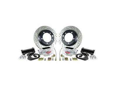 Master Power Brakes Rallye Series Front Disc Brake Conversion Kit; Clear Billet Aluminum Calipers (66-74 Bronco)