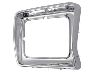 Rectangle Headlight Door; Chrome; Passenger Side (78-79 Bronco)