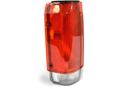 Tail Light; Chrome Housing; Red/Clear Lens; Driver Side (87-89 Bronco)