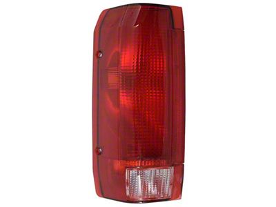 Tail Light; Chrome Housing; Red Lens; Driver Side (90-96 Bronco)