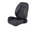 TMI Cruiser Collection Low Back Bucket Seats; Black Madrid Vinyl with Red Stitching (Universal; Some Adaptation May Be Required)