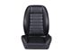 TMI Cruiser Collection Low Back Bucket Seats; Black Madrid Vinyl with Red Stitching (Universal; Some Adaptation May Be Required)