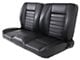 TMI Cruiser Pro-Bench Split Back Seat; 55-Inch; Black Madrid Vinyl with Red Stitching (Universal; Some Adaptation May Be Required)