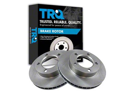 Vented 5-Lug Rotors; Front Pair (76-93 Bronco w/ Auto Locking Hubs)