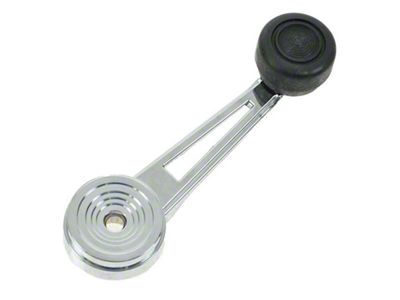 Window Crank Handle; Chrome and Black (80-86 Bronco)