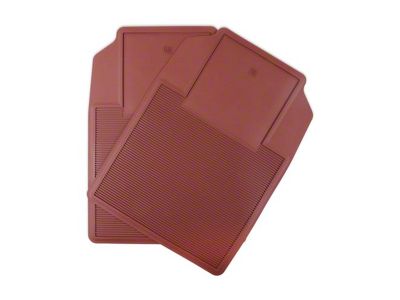 Brothers Trucks Rubber Floor Mats; Maroon (73-87 C10, C15, K10, K15, K20; 73-91 Blazer, Jimmy)