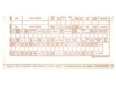 Build Sheet - Comet