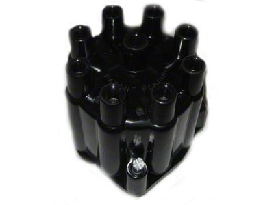 CA Delco Distributor Fat Cap; Black (67-74 Camaro)