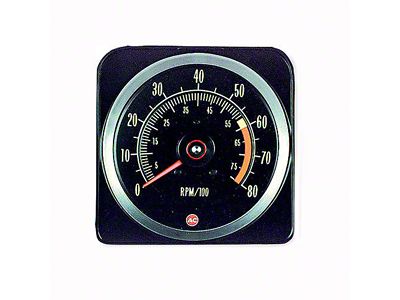 In-Dash Tachometer; 8000/6000 Redline (1969 Camaro Z/28)