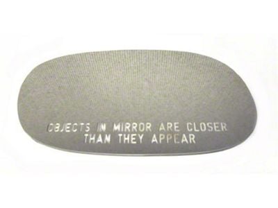 CA Sport Mirror Glass with Writing; Passenger Side (74-81 Camaro)