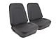 CA Standard Interior Leather Front Bucket and Rear Seat Upholstery; Black (67-68 Camaro Coupe)