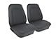 CA Standard Interior Leather Front Bucket Seat Upholstery; Black (1969 Camaro)