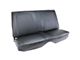 CA Standard Interior Leather Rear Seat Upholstery; Black (1969 Camaro Coupe)