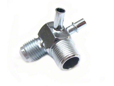 CA Vacuum Line Fitting; 1 Threaded/2 Vacuum Ports (67-72 Camaro)