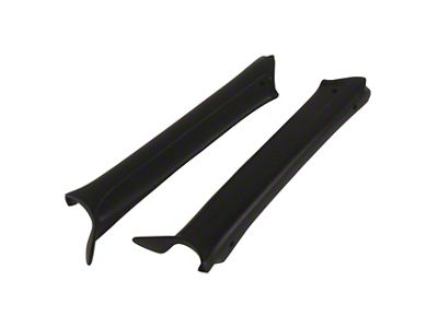 CA Pillar Post Trim; Black (68-72 Chevelle Convertible)