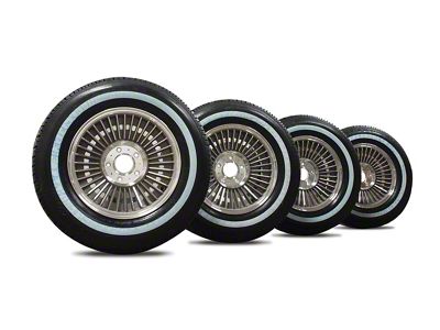 CA 15x6 Direct-Bolt Knock-Off Wheel & American Classic Whitewall Radial Tire Package (63-64 Corvette C2)