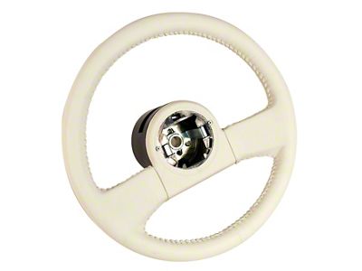 CA 35th Anniversary Reproduction Steering Wheel; White Leather (1988 Corvette C4)