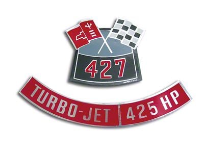 CA 427/425 Air Cleaner Decals (1966 Corvette C2)