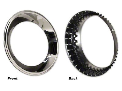 CA 7-Inch Wheel Trim Ring; Stainless Steel (1968 Corvette C3)