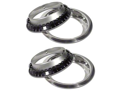 8-Inch Wheel Trim Ring Set; Stainless Steel (68-82 Corvette C3)