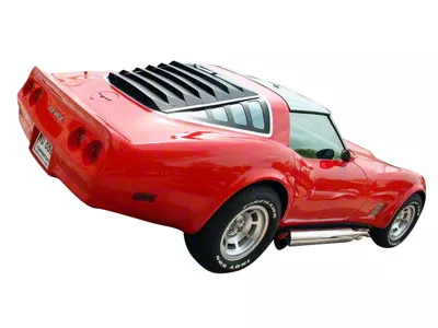 CA Aluminum Rear Window with ABS Side Window Louver Kit (78-82 Corvette C3 Coupe)