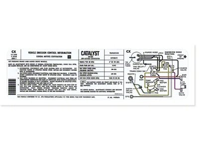 CA Automatic 350 L48 Emission Decal (1980 Corvette C3)