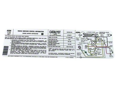 CA Automatic 350 L82 Emission Decal (1980 Corvette C3)